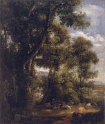 John Constable Landscape with goatherd and goats oil painting reproduction